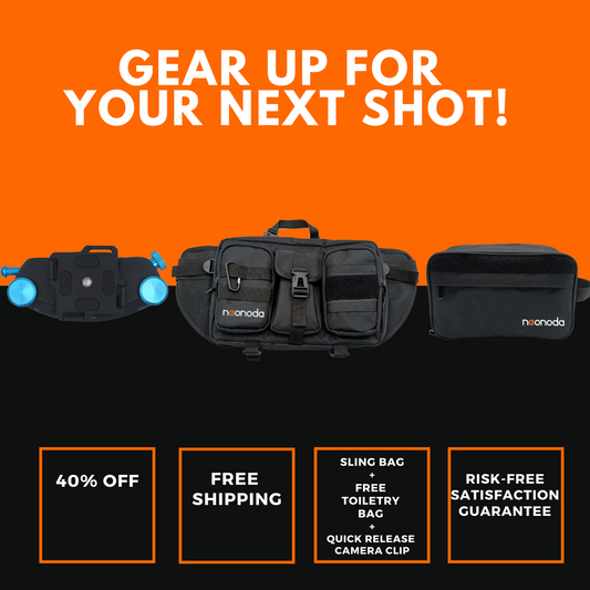 Adventure-Ready Camera Sling Bag + Free Toiletry Bag + Camera Clip Bundle!